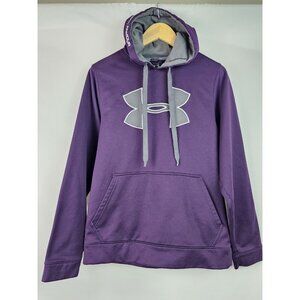 Under Armour Men's Hoodie Size Small Purple & Gray Hooded Sweatshirt Fleece Top
